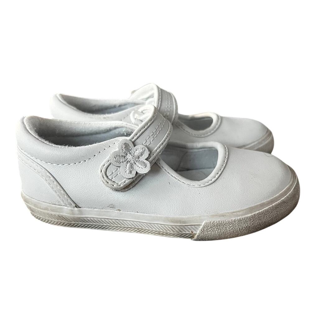 KEDS White Leather Mary Jane Sneakers Size 7.5